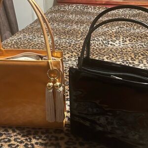 Stuart Weitzman 
Vintage Patent Leather Handbgs